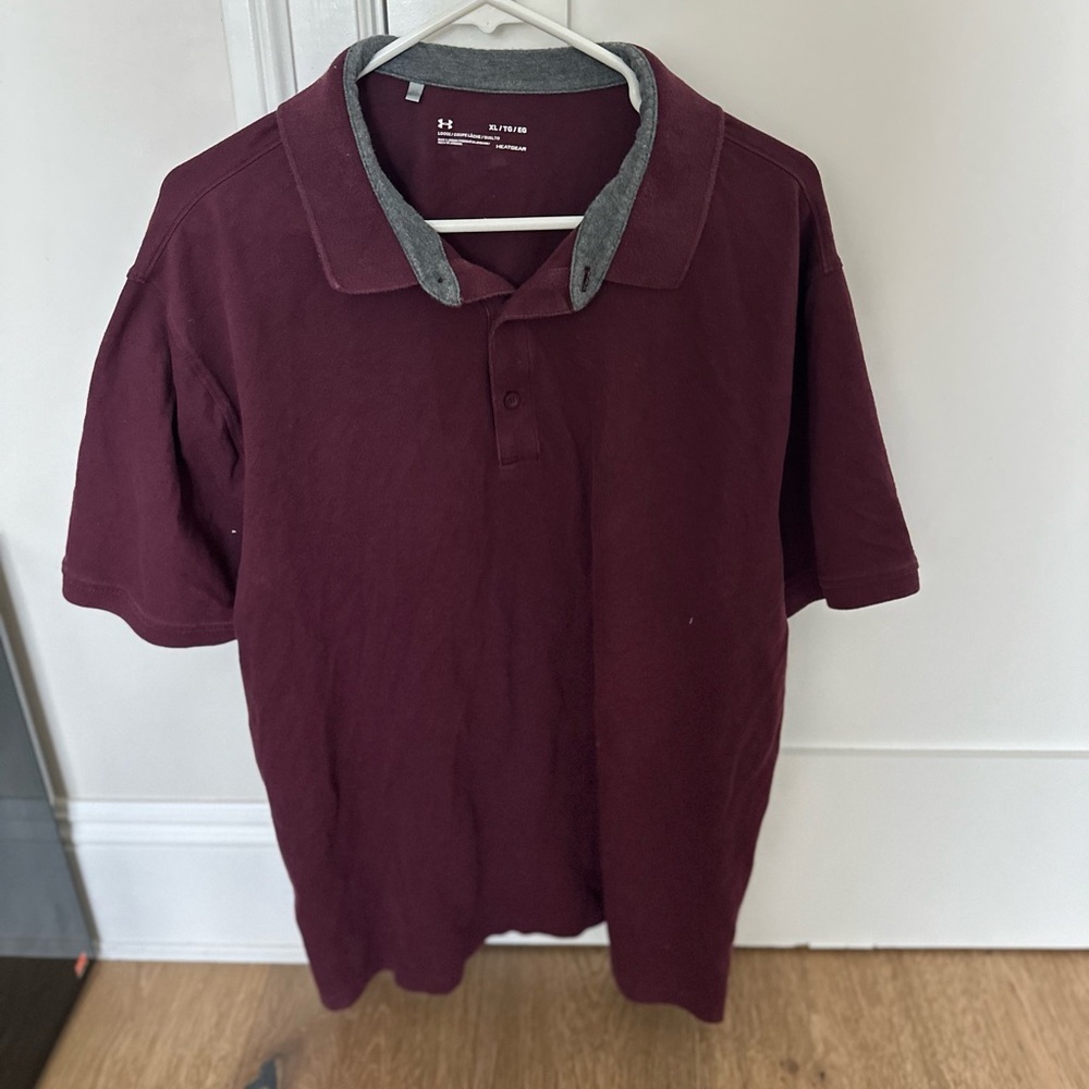 Under Armour Men's Burgundy Polo Shirt